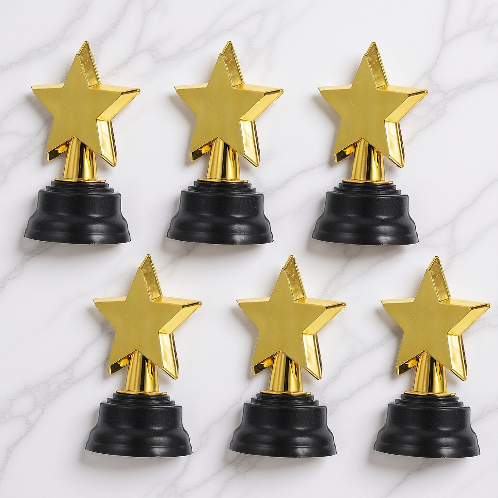 Photography Awards - 6Pcs Little Star Trophies Creative Plastic