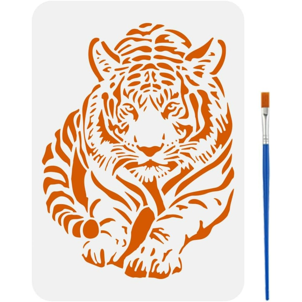 Tiger Stencil with Paint Brush – обзор и цена Photography Techniques