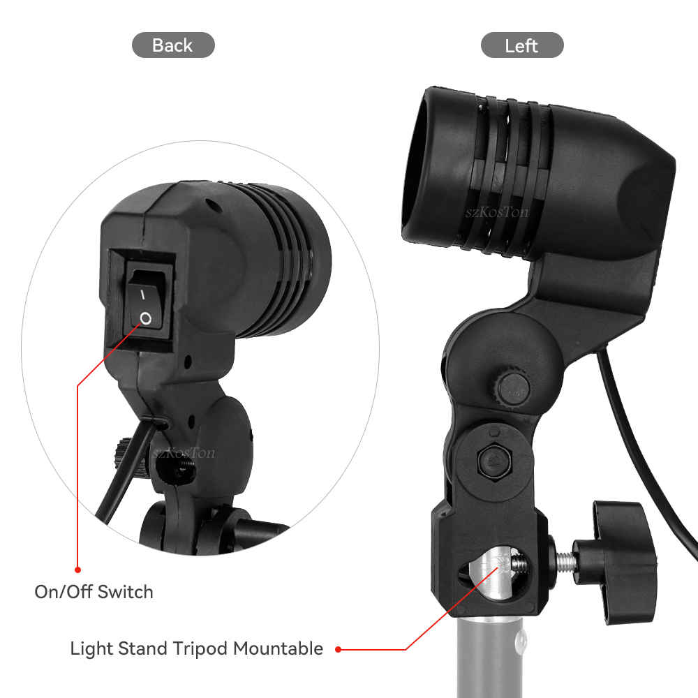 Single Head Bulb Holder E27 So – обзор и цена Photography Umbrella Lighting Kit