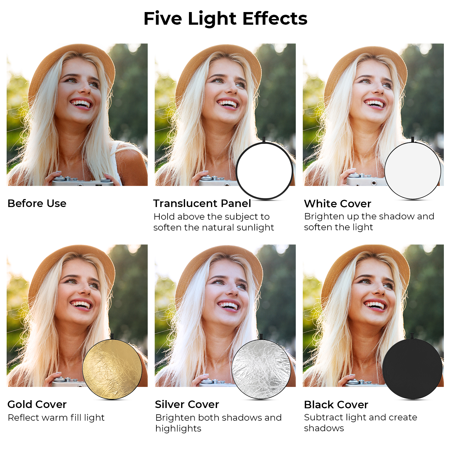 K&F CONCEPT 56/80/110cm 5-in-1 – обзор и цена Reflector 5 In 1