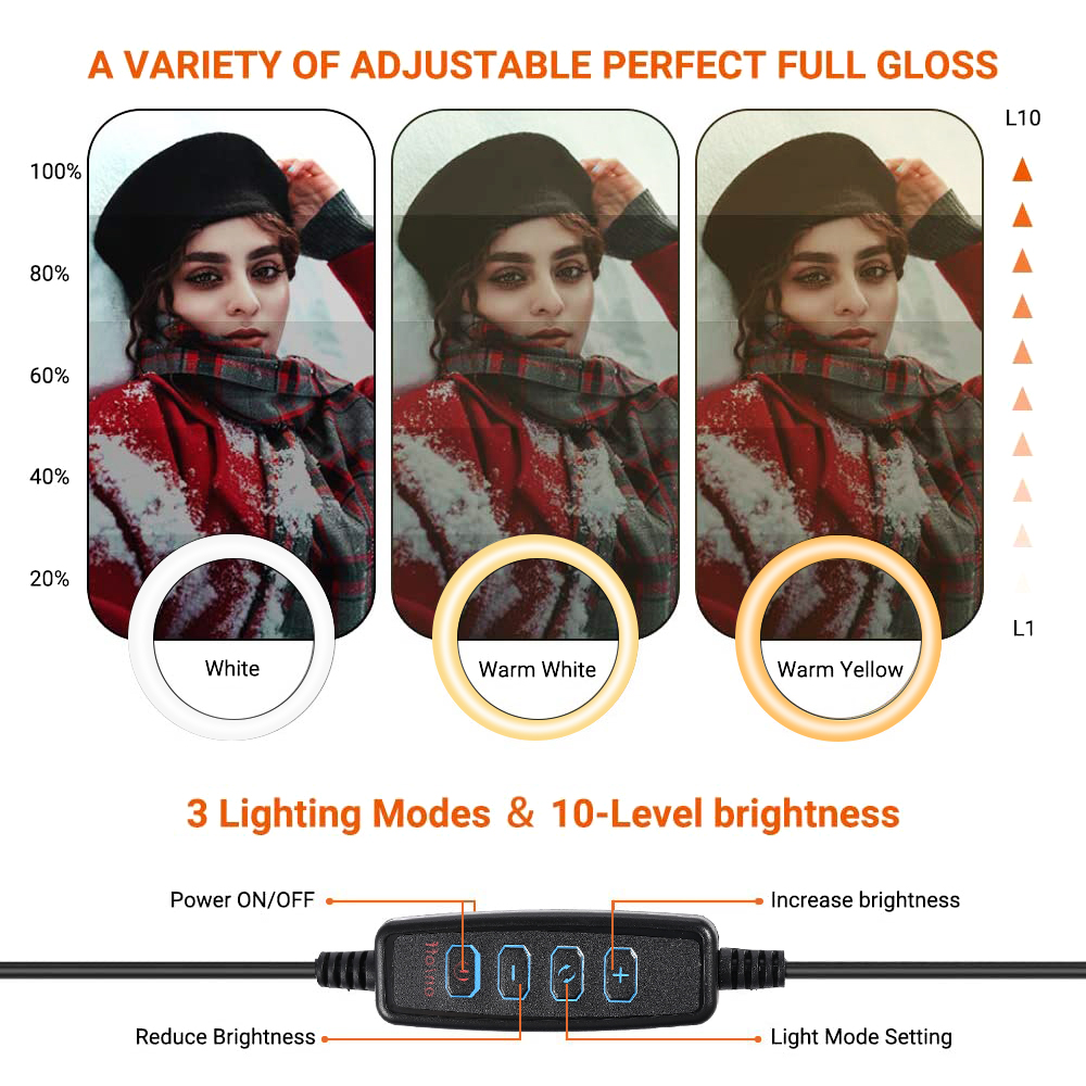 26cm 10 inch Led Ring Selfie L – обзор и цена Photography Umbrella Lighting Kit