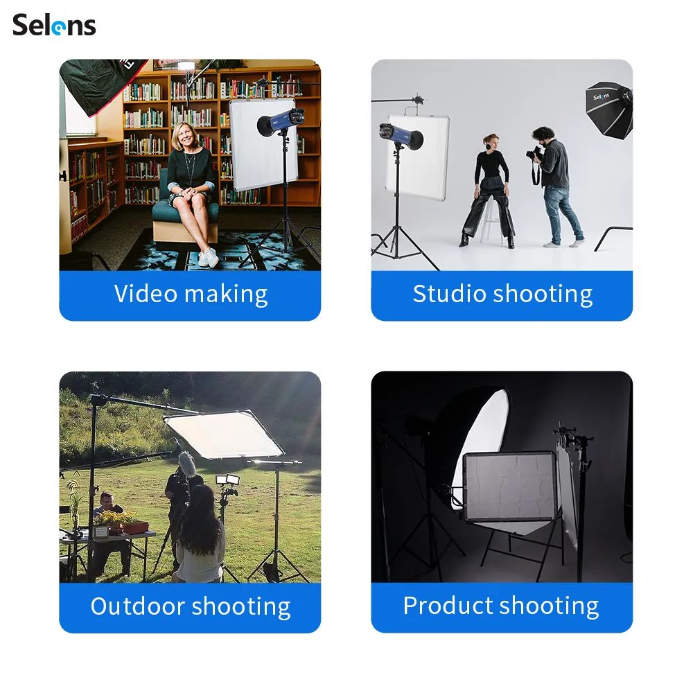 Selens Light Reflector Flag wi – обзор и цена Photography Umbrella Lighting Kit