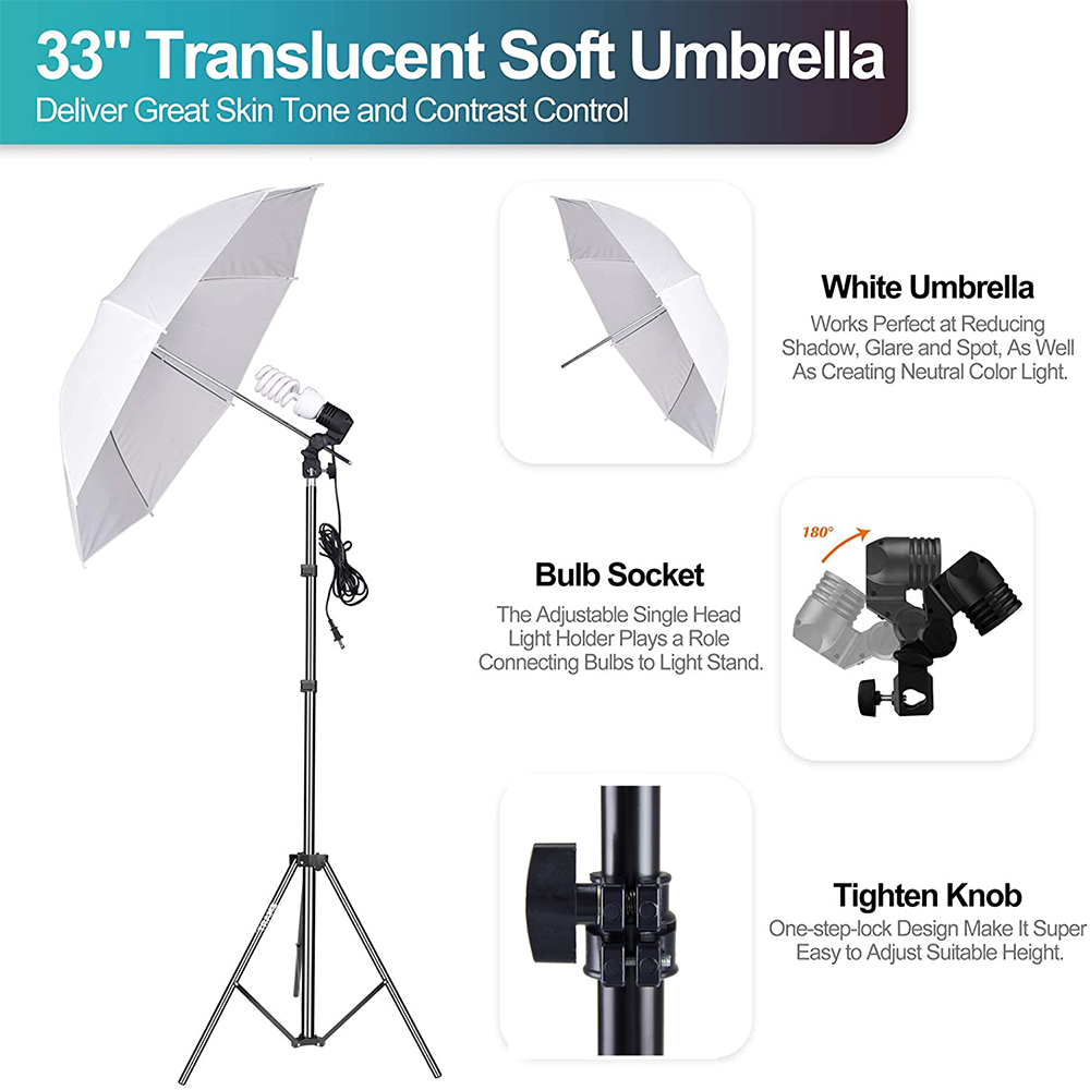 Cost-effective  Photo Studio E – обзор и цена Photography Umbrella Lighting Kit