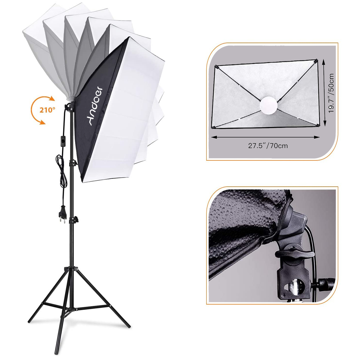 Andoer Softbox Lighting Set St – обзор и цена Photography Umbrella Lighting Kit
